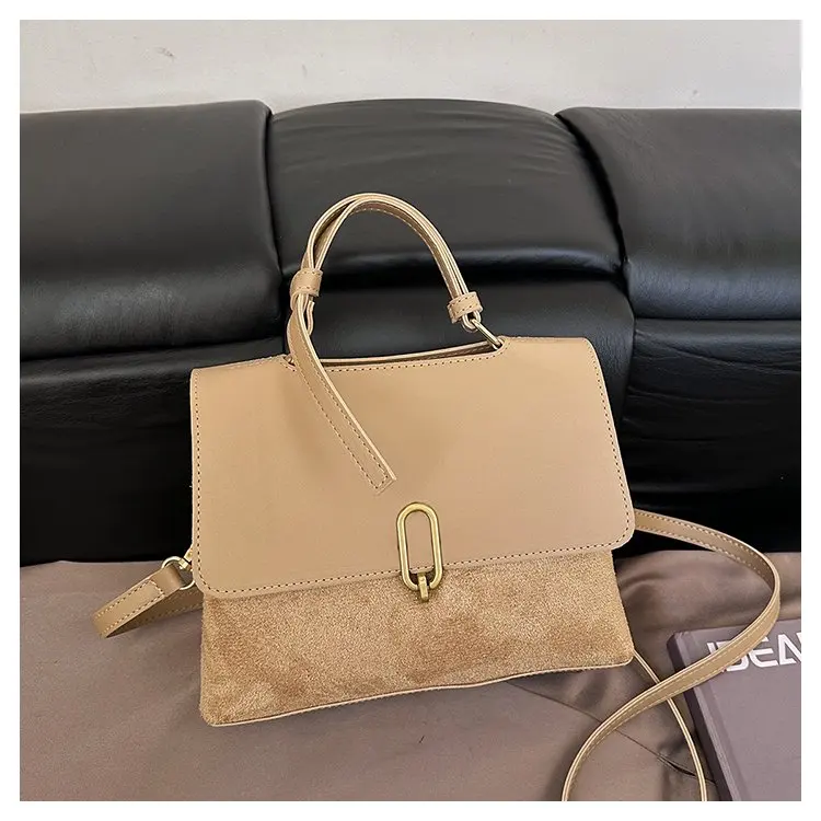 

Текстурированная женская нишевая квадратная сумка в корейском стиле, винтажная лоскутная сумка через плечо для повседневной и офисной одежды