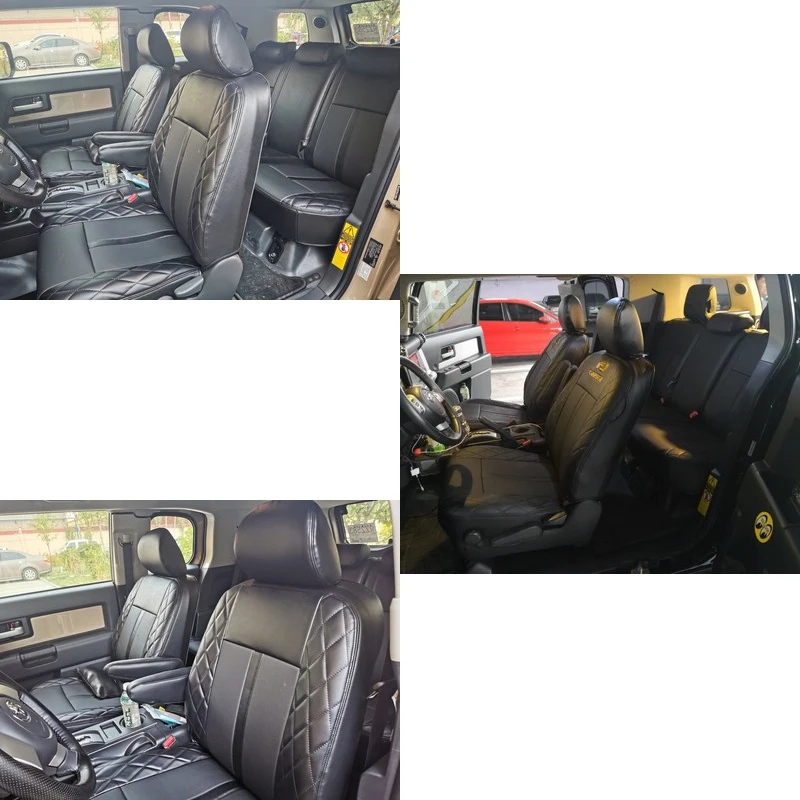 Seat Car Seat Cover For Toyota FJ Cruiser Seat Protector Fashion High Quality 3D Four Season PU Leather Set Cover