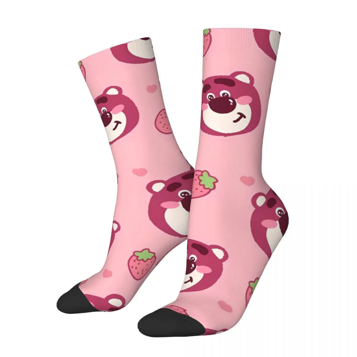 Strawberry Lotso Socks Funny Stockings Autumn Anti Bacterial Men Socks High Quality Custom Outdoor Sports Socks