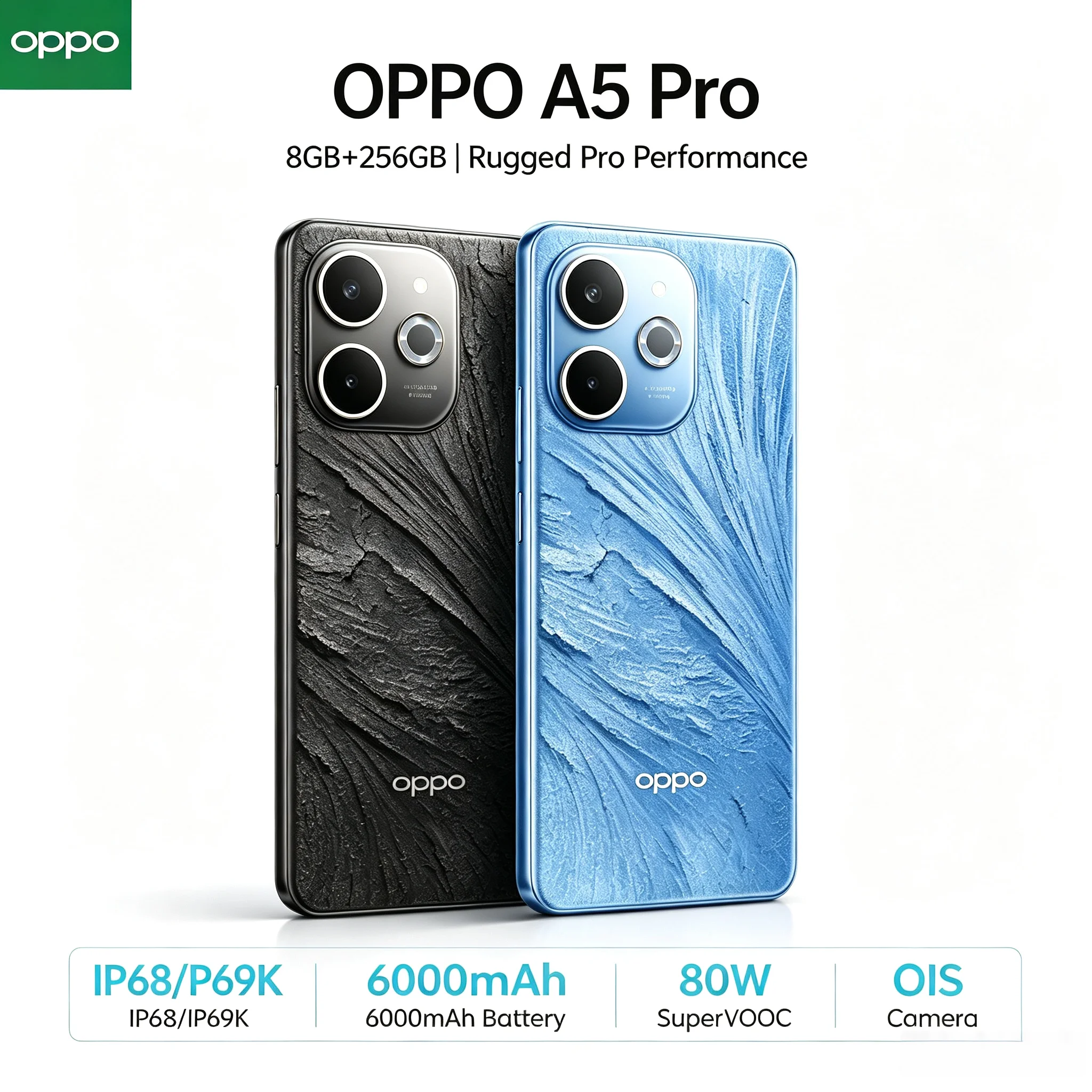 2026 New OPPO A5 Pro 5G Official Authentic Product 5800mAh Battery 45W Fast Charge AI Dual Camera Dual SIM Unlocked