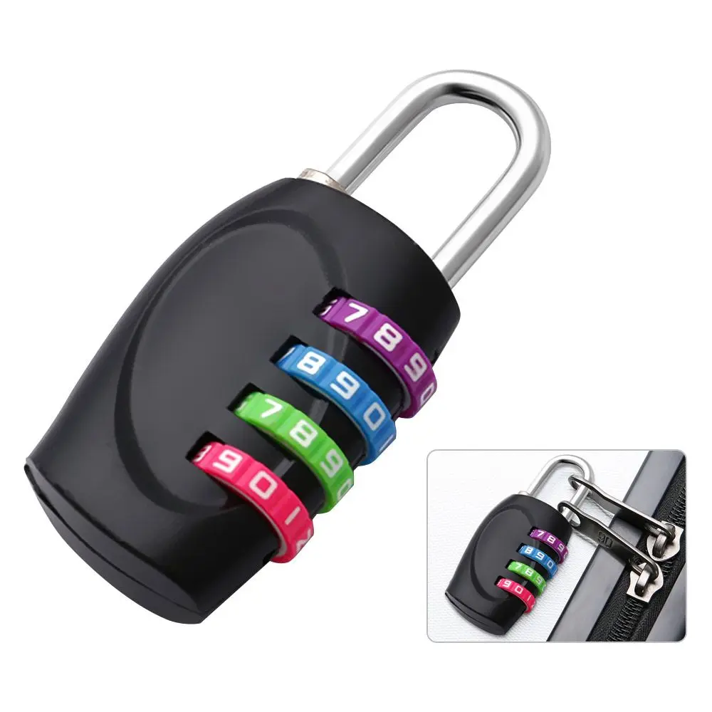 Anti-theft Hardware Accessories Multifunctional Color Padlock 4-digit Number Password Lock Window Door Combination Padlock