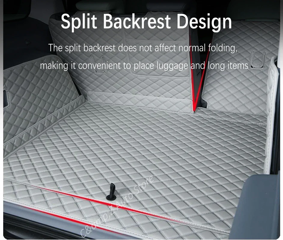 Car Rear Trunk Mat For Ford Bronco U725 2021 2022 2023 2024 2025 2026 Leather Cover Cargo Liner Rug Boot Carpet Auto Accessories