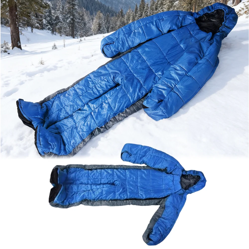 Wearable Ultralight Sleeping Bag With Humanoid Design For Winter Camping Hiking Outdoor Travel And Home Relaxation