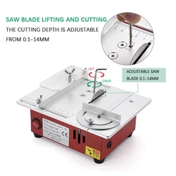 T30 miniature multi-functional table saw PCB small desktop cutting machine DIY model woodworking household mini chainsaw