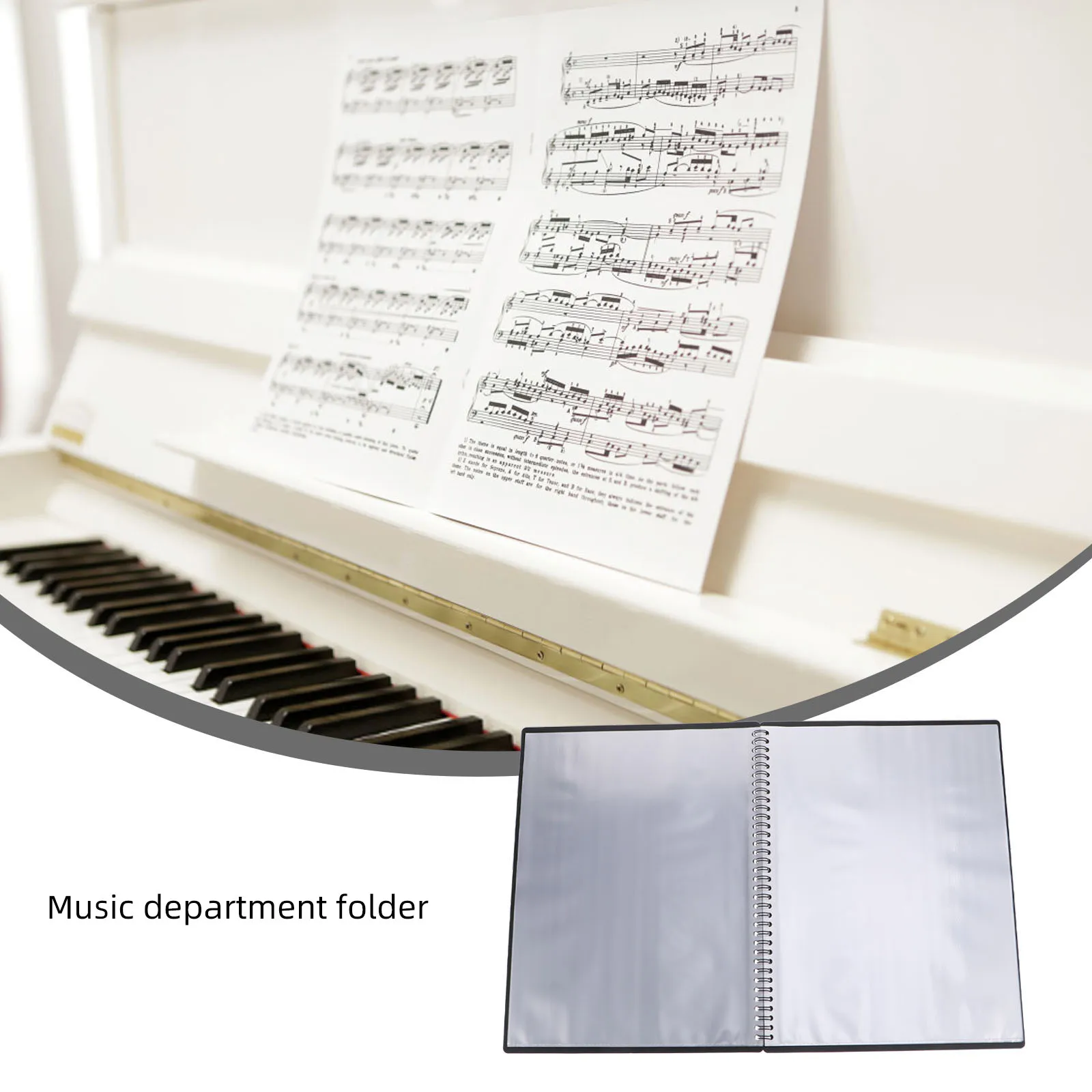 

A4 Sheet Music Folder Organizer Waterproof PP Material Durable Portable Clear Splint Fixation Sturdy Shell Premium Loose Leaf