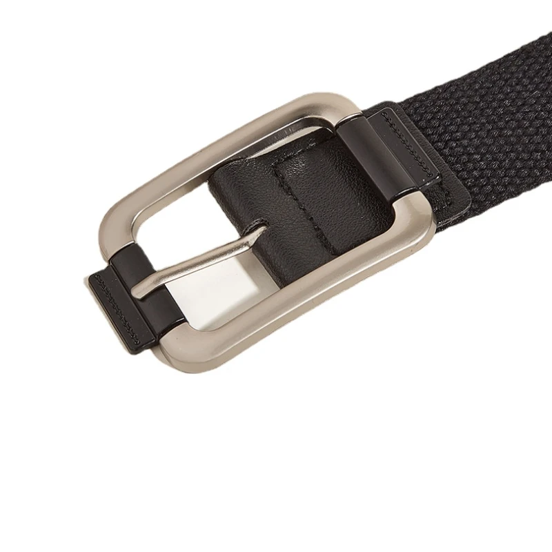 New Needle Buckle Canvas Belt for Students, Men and Women, The Whole Metal Hollowed-out Extension Belt Designer Belt