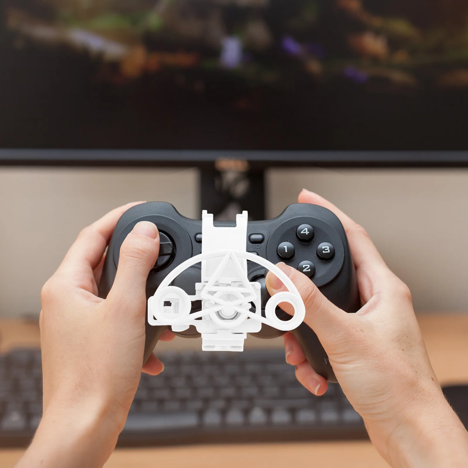 

Portable Mini Steering Wheel Stand Game Controller Attachment Realistic Racing Experience Compact Design Versatile Gaming