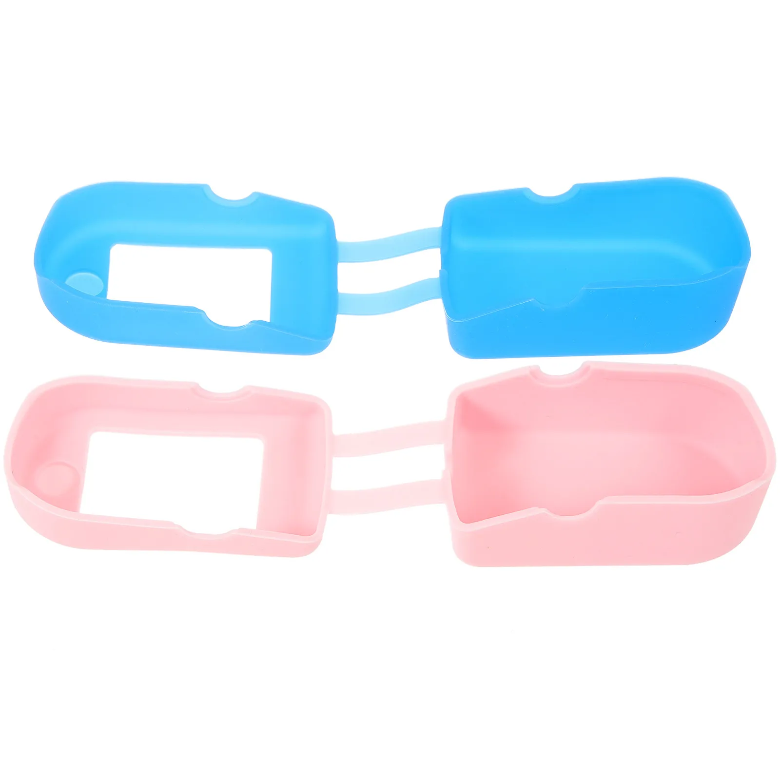 

2Pcs Durable Silicone Cover Protective Case Comfortable Stable Cover for Blood Oxygen Monitor Use