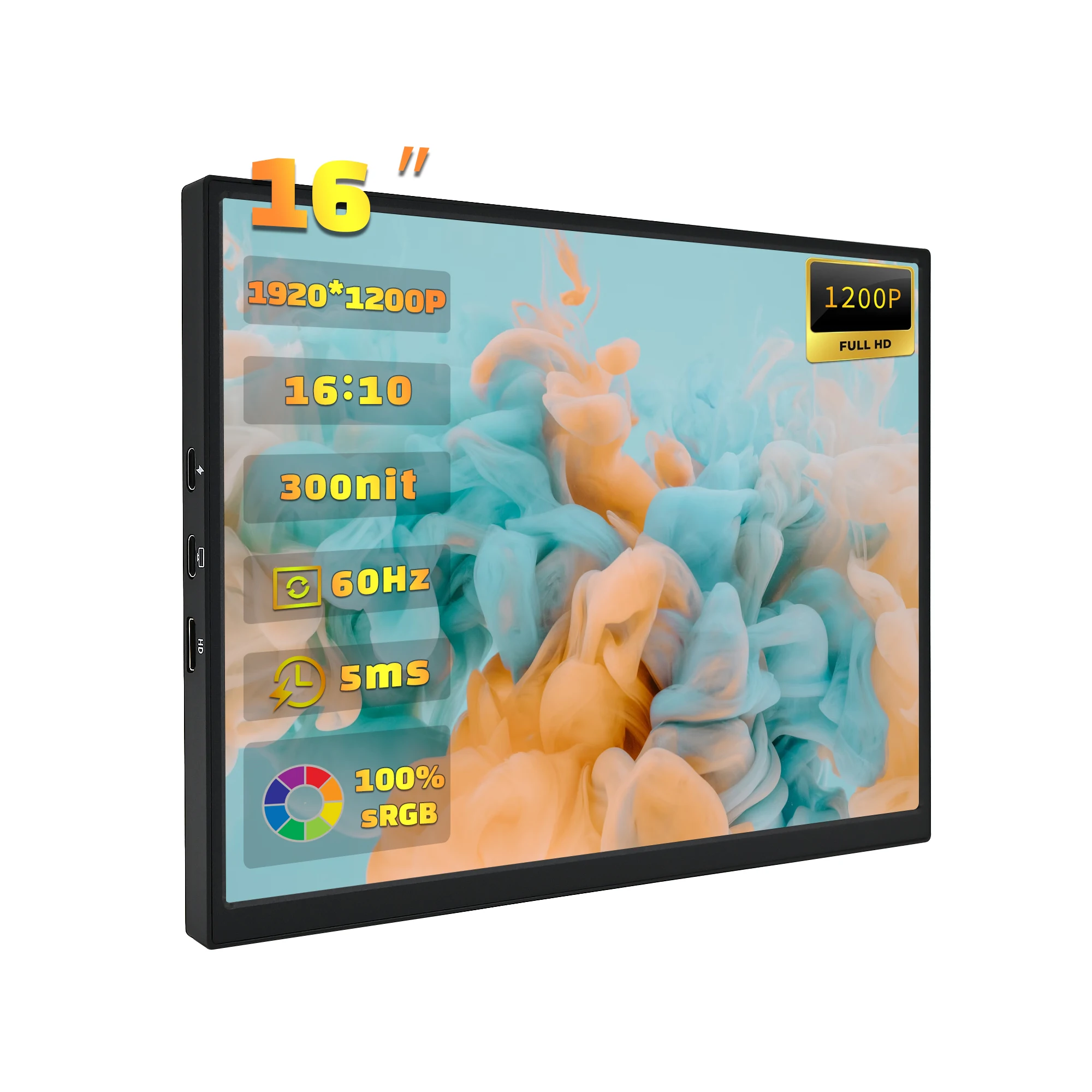 

Портативный монитор ZSUS 16 дюймов, 100% sRGB, 1200P, IPS-экран, дорожный игровой компьютерный дисплей для Steam Deck, переключатель для ноутбука PS4, PS5, Xbox