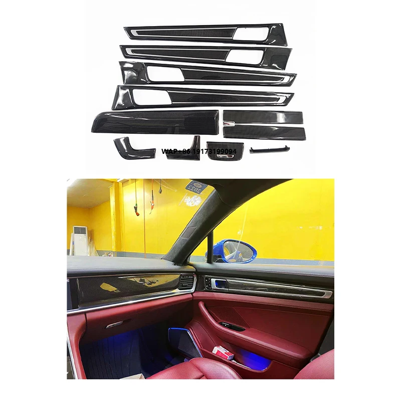 

2017-2021 Car Modification Upgrade Carbon Fiber Interior Decorative Door Panel for 971.1