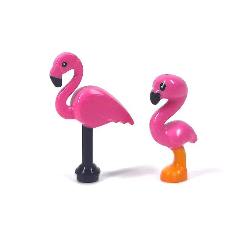 جديد الحيوان الكبار/الشهر فلامنغو Phoenicopteridae MOC اللبنات حديقة الحيوان الحيوانات الأليفة الطوب اللعب متوافق مع ليغو
