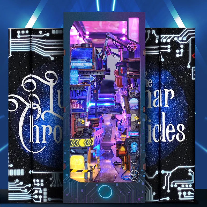 مجموعة أدوات الدفتين من OUZEY Perspective Illusion - حامل كتب إنفينيتي خشبي ثلاثي الأبعاد وحرف إبداعية للمراهقين