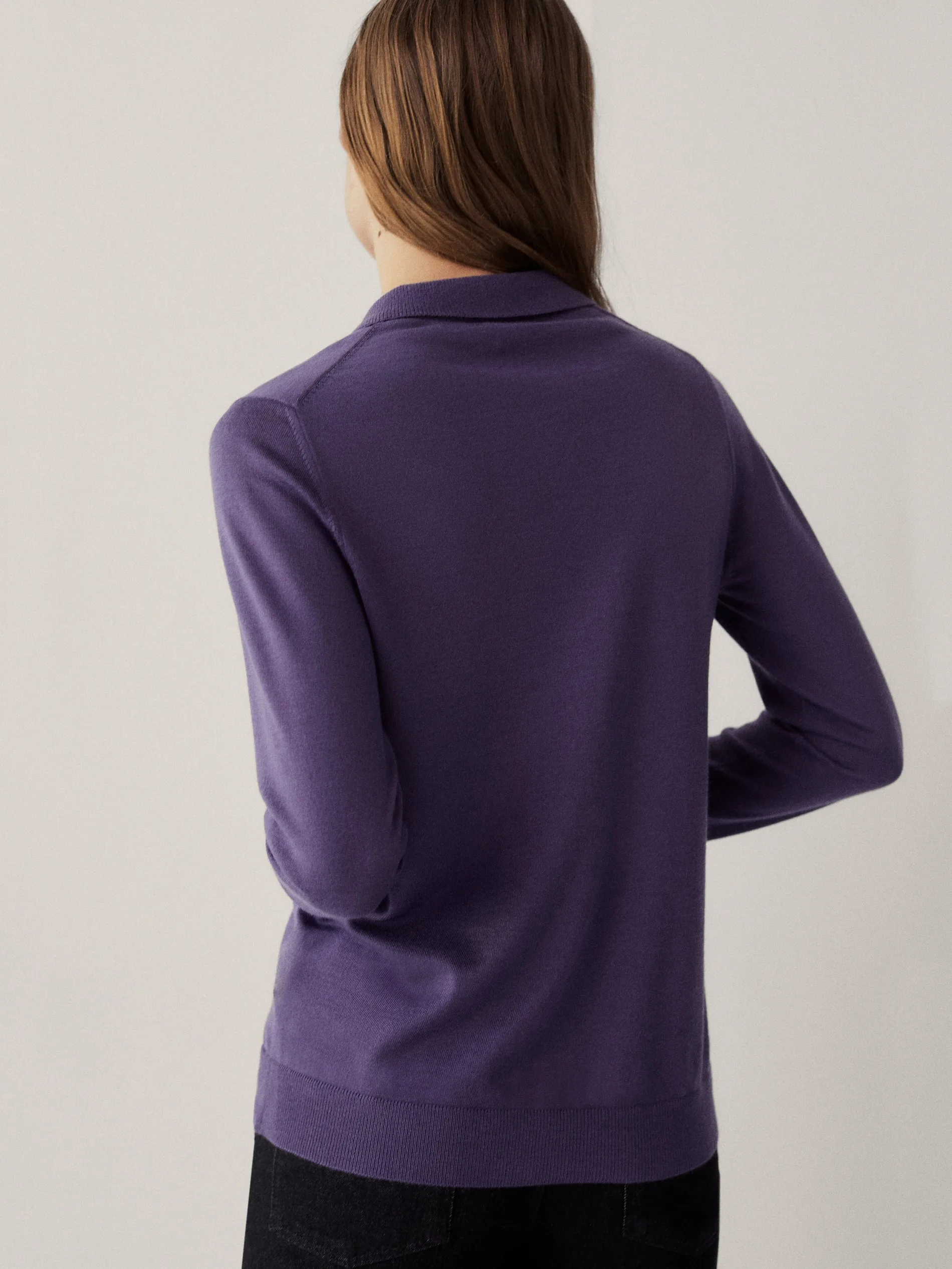 Ethereal MD 2025 massidutti autumn new style of Ladies' casual and fashionable Rayon and wool blended polo knitted sweater