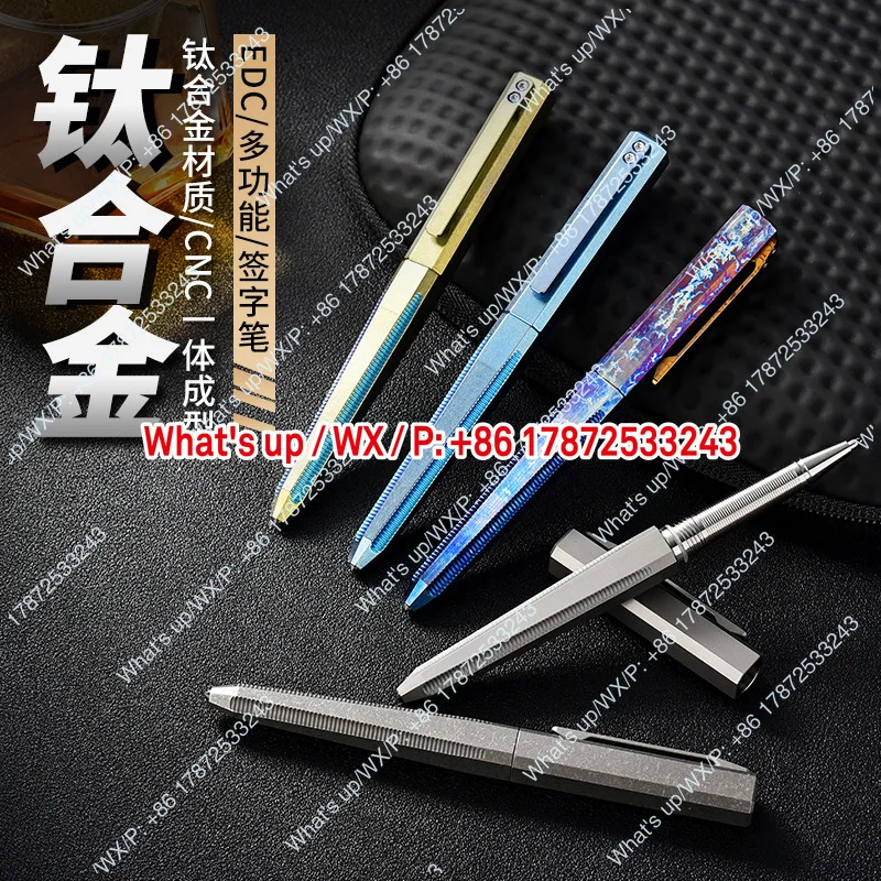 Direct sales titanium alloy , outdoor EDC self-defense pen, survival broken window pen, camping and tool pen