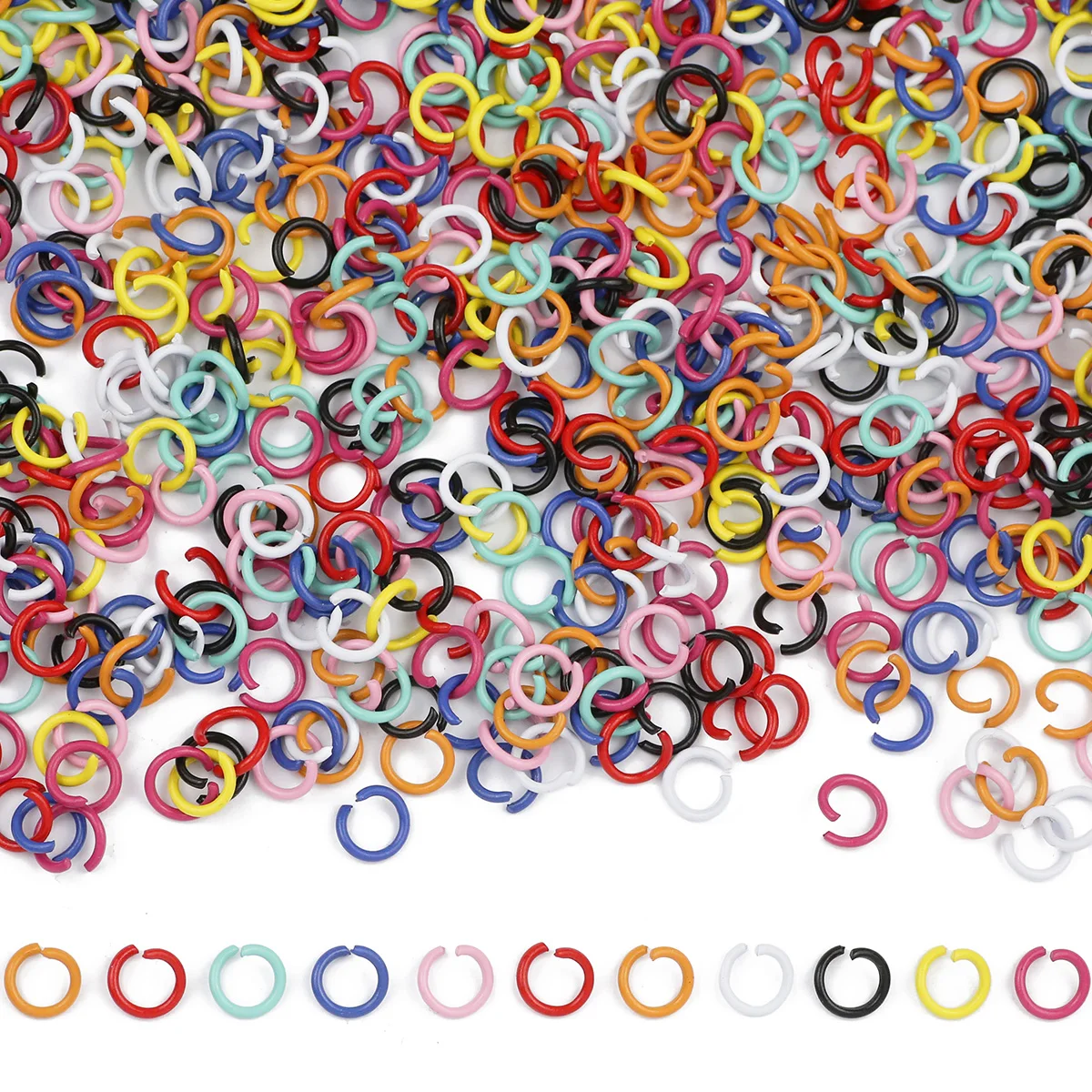 100pcs 8x12mm Multicolour Lacquer Opening Single Loops Split Ring For Jewelry Making Findings DIY Bracelets Necklace Accessories