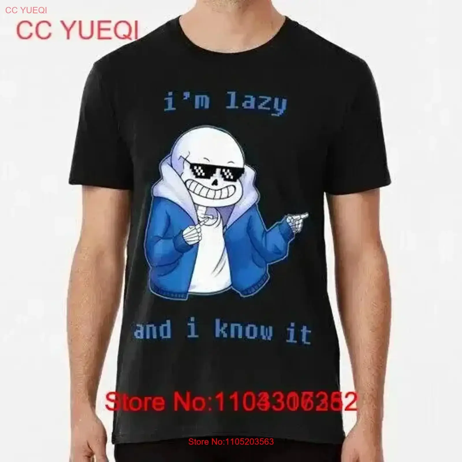 Lazy I Know It original Undertale Skeleton Inspired S to 5XL Made in USA T Shirt vintage Washed Top For Everyday Wear Casual