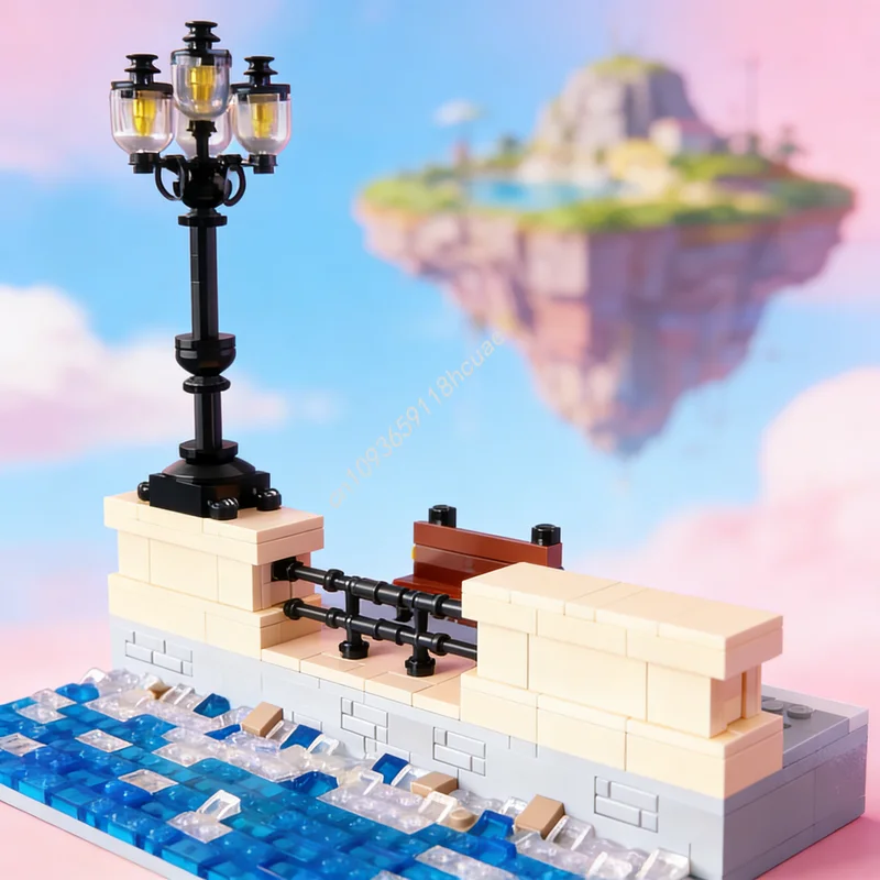 

433 детали MOC: Модель архитектурного комплекса Бари, конструктор для самостоятельной сборки, креативный подарок на Рождество, развивающая игрушка, строительные блоки