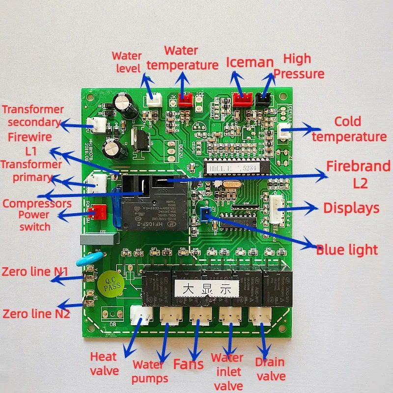 Ice Maker Pure Computer Board Flowing Water Lechuang Bar Hotel Hotel Ice Maker Circuit Board Motherboard PC Board