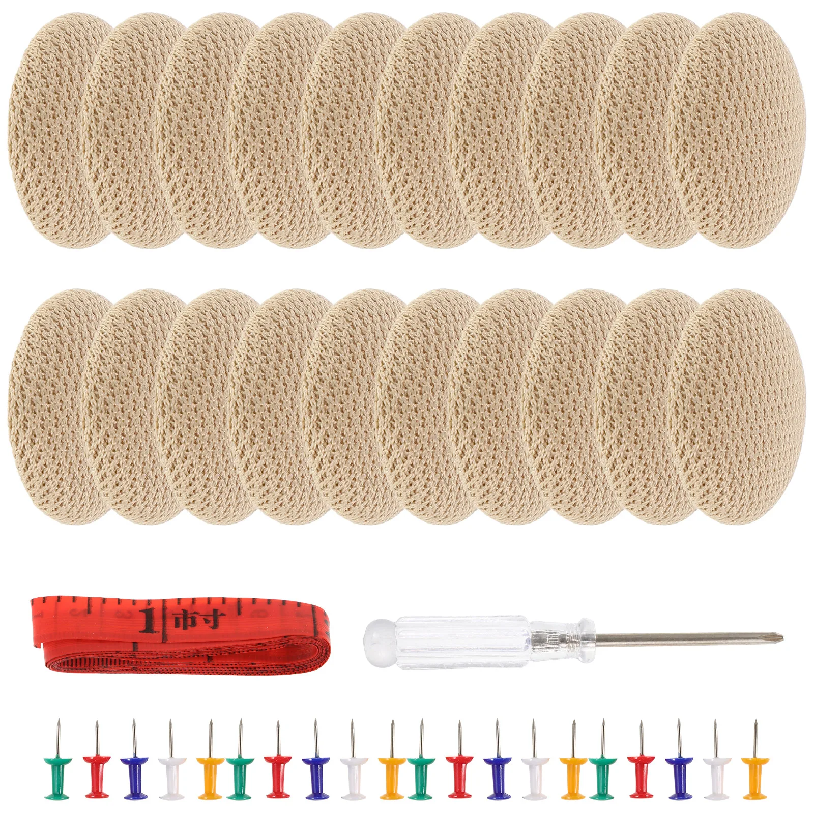 

1 set Car Repair Kit Beige Ceiling Fabric Roof Sagging Car Headliner Repair Kit Fix Durable Buttons Rivets Interior Tool