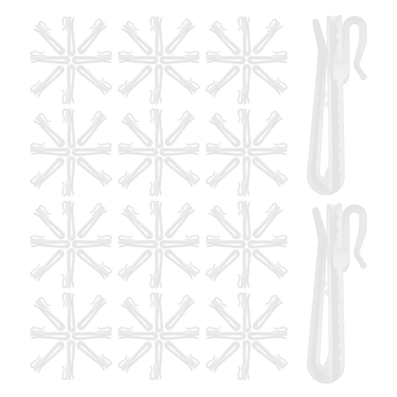 

100pcs Adjustable Curtain Hooks Plastic Drapes Hanging Hook For Home Window Door Curtain Accessories Smooth Design