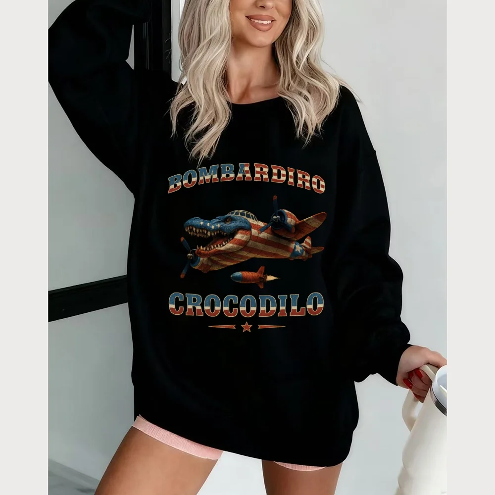 مضحك الإيطالية الكلاسيكية من الجبال والبحار 2025 الأزياء الكرتون البلوز بأكمام طويلة المرأة الرجال زائد المخملية سترة