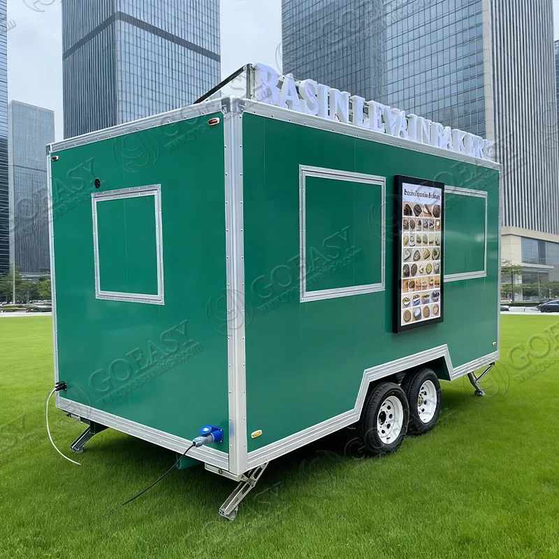 Premium Mobile Food Trailer Concession Stand Coffee Cart Fully Equipped Custom Design