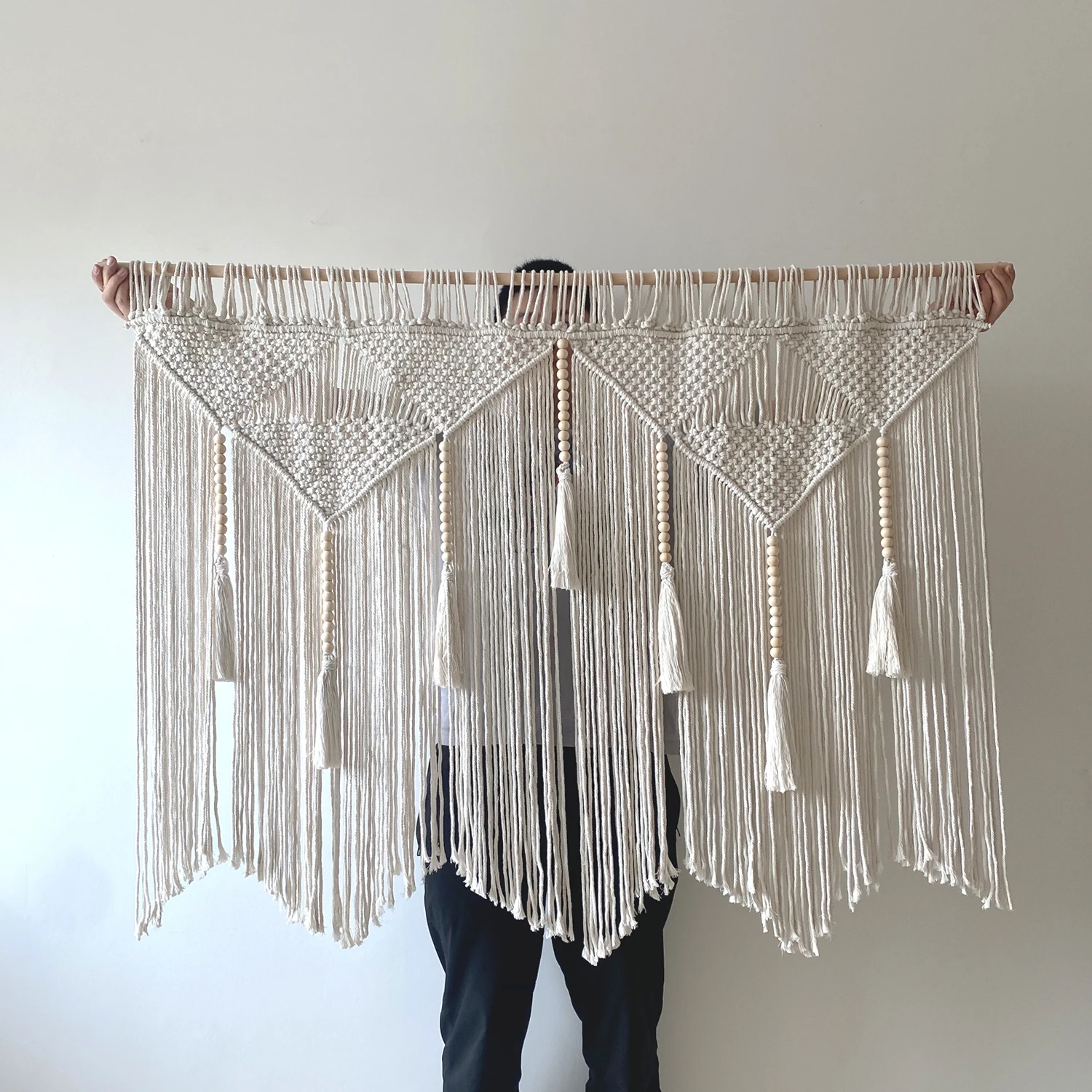 Macrame Large Wall Hanging Handwoven Bohemian Cotton Rope Boho Tapestry Home Decor Curtain Wedding Photo Backdrop Tapestry