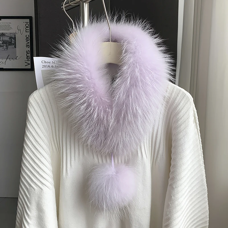 women's-fur-collar-scarf-warm-plush-fur-versatile-winter-fashion-accessories-thickened-design-geometric-pattern