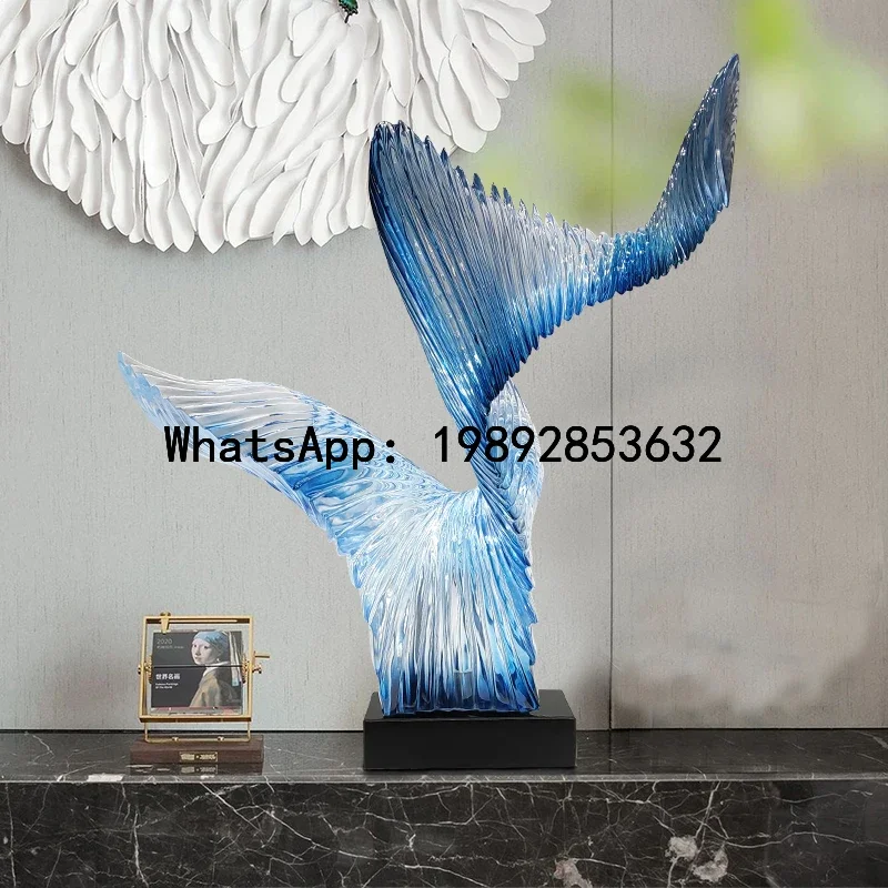 

L20- Grand Display Ornament Office Living Room Transparent Resin Sculpture Home Hotel Soft Decoration