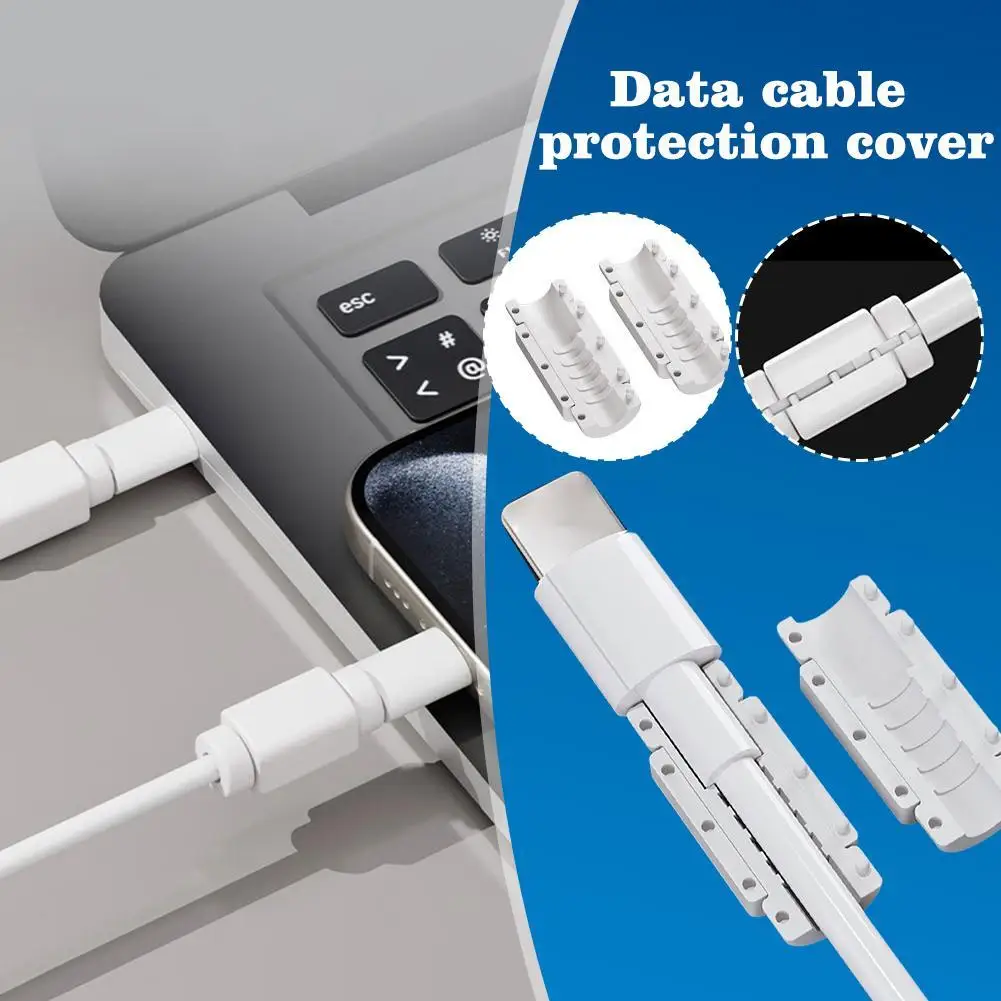 Data Cable Protective Cover Cable Organizer Flexible USB Winder Management Clips Holder For Mouse Keyboard Earphone Wire Organiz