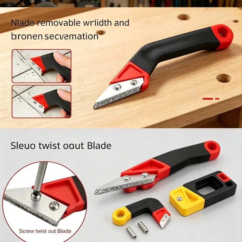 

1Pc Cleaning and Removal of Old Grout Hand Tools Professional Grout Saw Cleaning Tile Gap for Stripping Plastic Handle