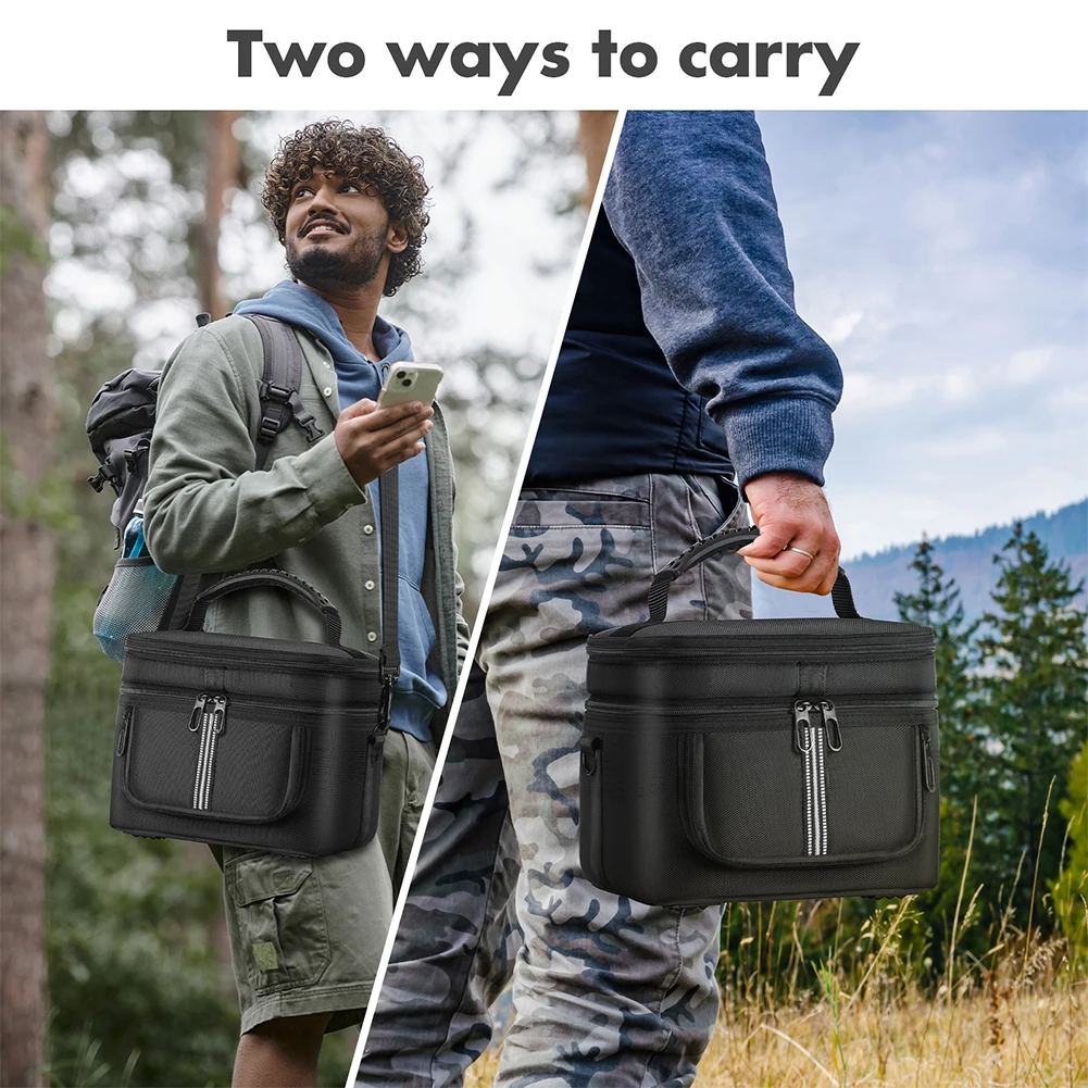 Carrying Case for Ef Ecoflow River 2 Travel Storage Bag Protective Case Dustproof Multiple Pockets with Shoulder Strap & Handle