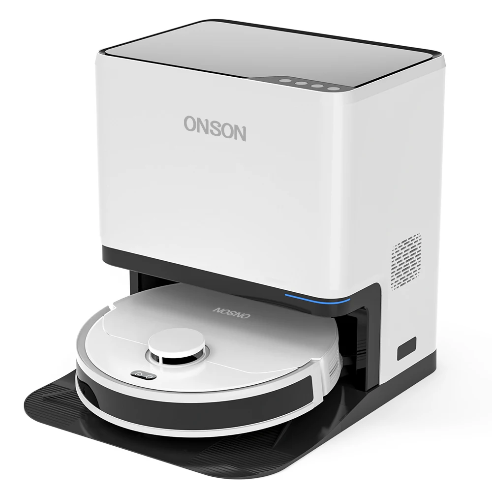 Onson Self Emptying Robot Vacuum and Mop Combo Lidar Navigation Smart Mapping Vacuum Cleaner Robot