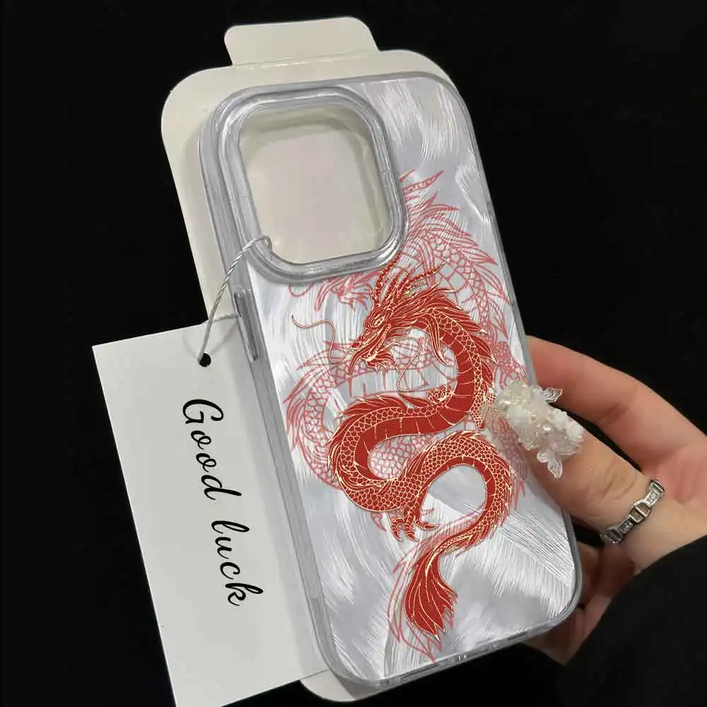 Case For Itel R4S P55 4G 5G S23+ P40 P40Plus Cool Dragon Glitter Laser Dreamy For Itel A04 A05S A70 A60 S Clear Bumper Cover