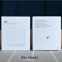 60Pcs White cardboard packing box 12W 20W 30W Power Adapter Packaging Box For Apple Iphone Charging plug