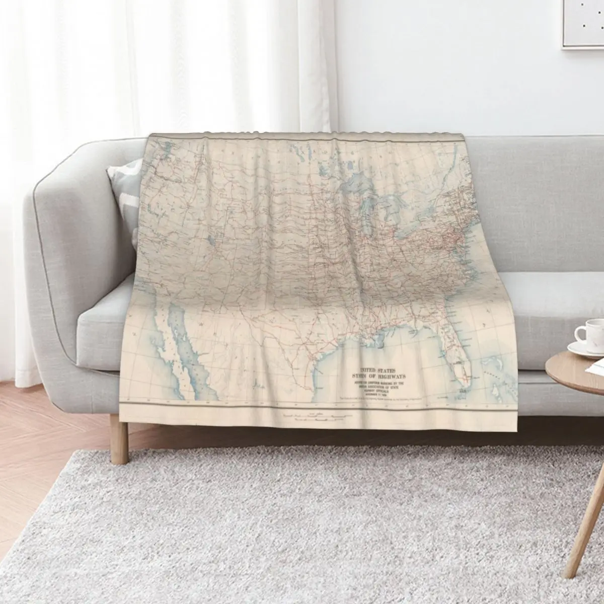 US Numbered Highway System Throw Blanket for sofa Bed Fashionable Luxury Brand christmas gifts Thins Winter beds Blankets