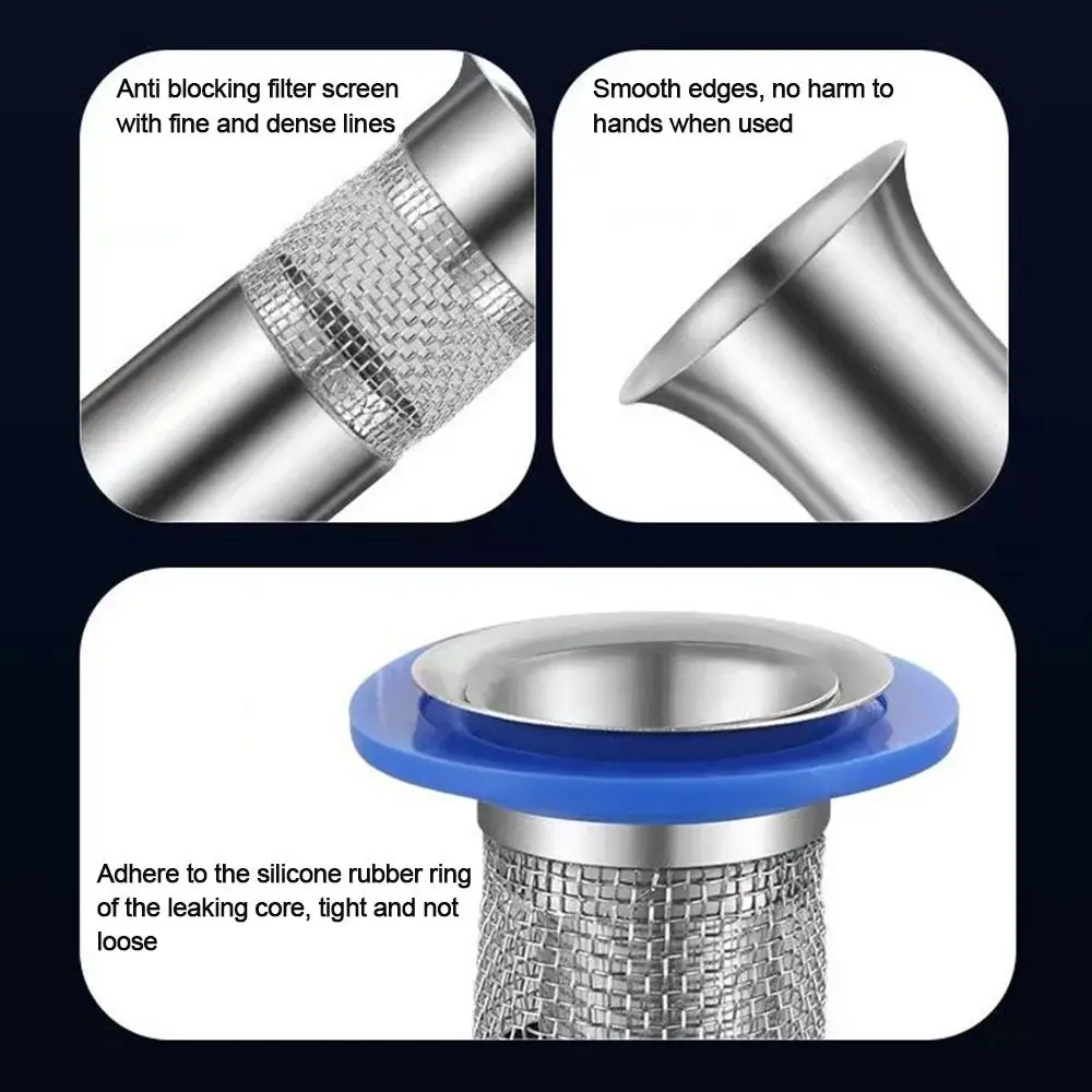 New Stainless Steel Floor Drain Core Deodorant Insect Proof Bathroom Water Seal U-type Cover Toilet Sewer Drain Core