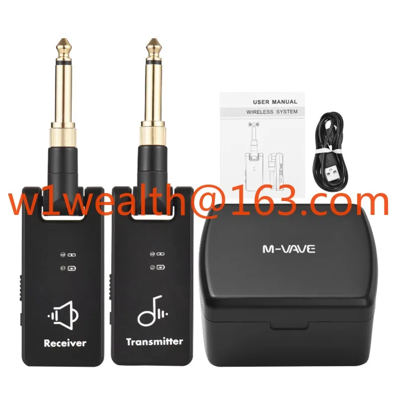 

M-VAVE WP-8 Беспроводная передача электрогитары Приемник-передатчик Встроенный аккумулятор Разъем 3,5 мм 6,35 мм