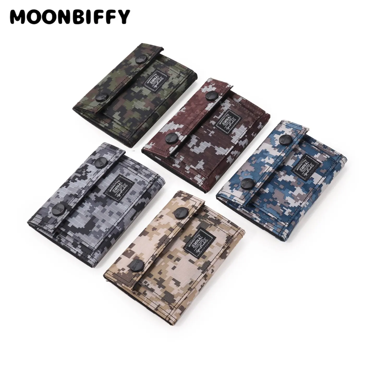 Casual Camouflage Folding Wallet Portable Short Change Purse ID Card Cash Coin Purse 2023 Simple Style Men's Small Clutch