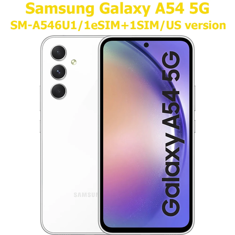 Samsung Galaxy A54 5G Smart Android Phone 6.4-inch Eight Core NFC 50MP 5000mAh 25W NFC Samsung Smartphone US Version Unlocked