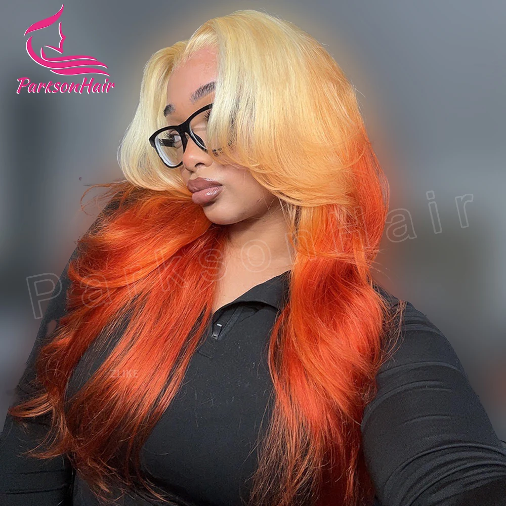 

Wear Go Glueless Wig Orange 613 Colored Wig 13x4 HD Lace Front Human Hair Wigs For Women Brazilian Body Wave Lace Frontal Wig