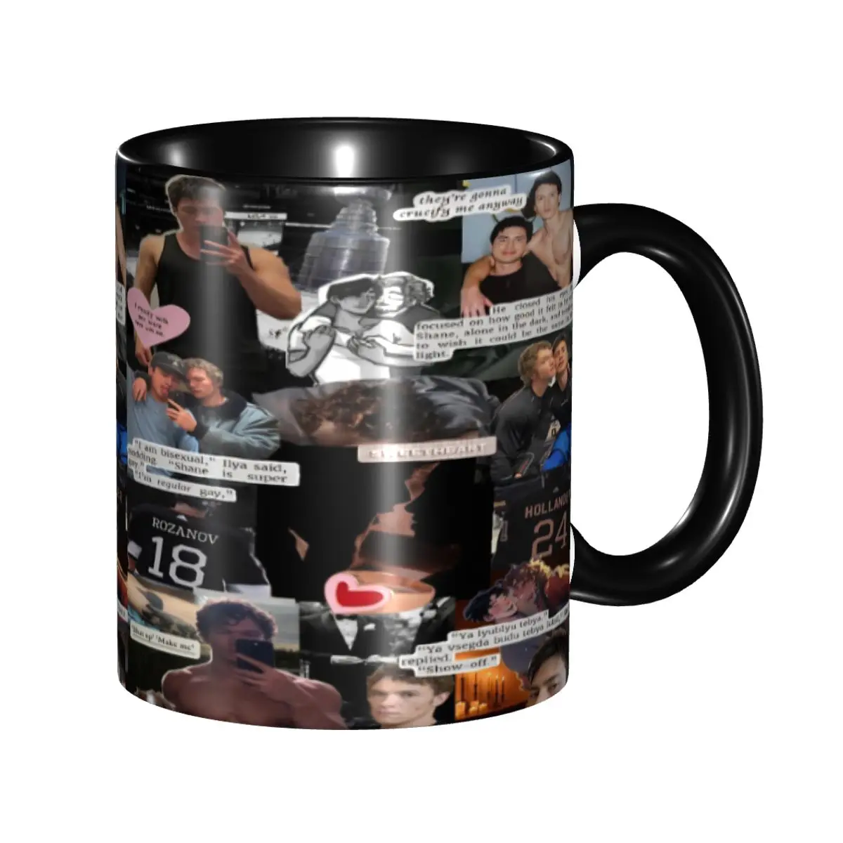 Heated Rivalry Humorous Merch Coffee Mugs Novelty Hollander and Ilya Rozanov Tea Cups Gift