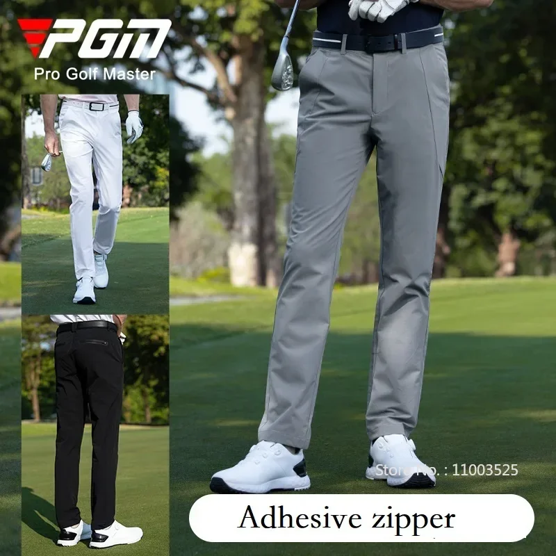 PGM Golf Pants Men Breathable Quick-dry Trousers Stretch Sports Ball Pants Comfortable Men's Sweatpant with Zipper Pockets