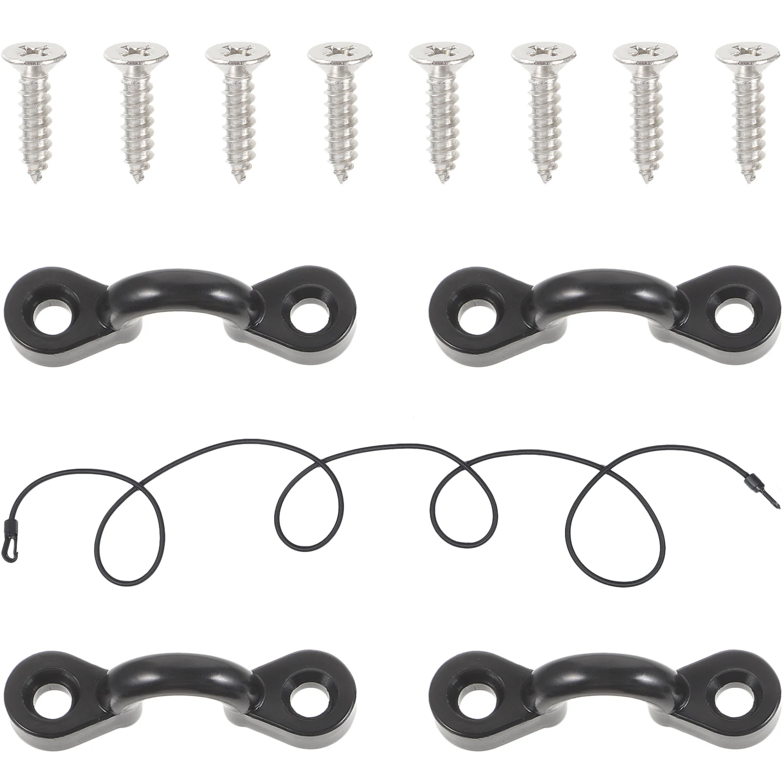 

Kayaking Elastic Rope Set Boat Repair Parts Bungee Ropes for Docking Lines Suite Deck Kit with Hook Metal