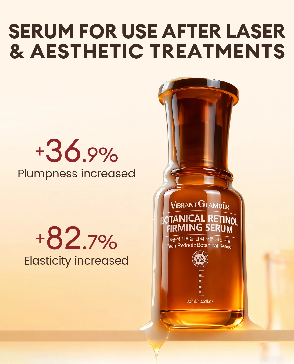 VIBRANT GLAMOUR Neuheit Anti-Aging Kollagen Feuchtigkeitsspendendes Pflanzenretinol Dreier-Set – Detail 5