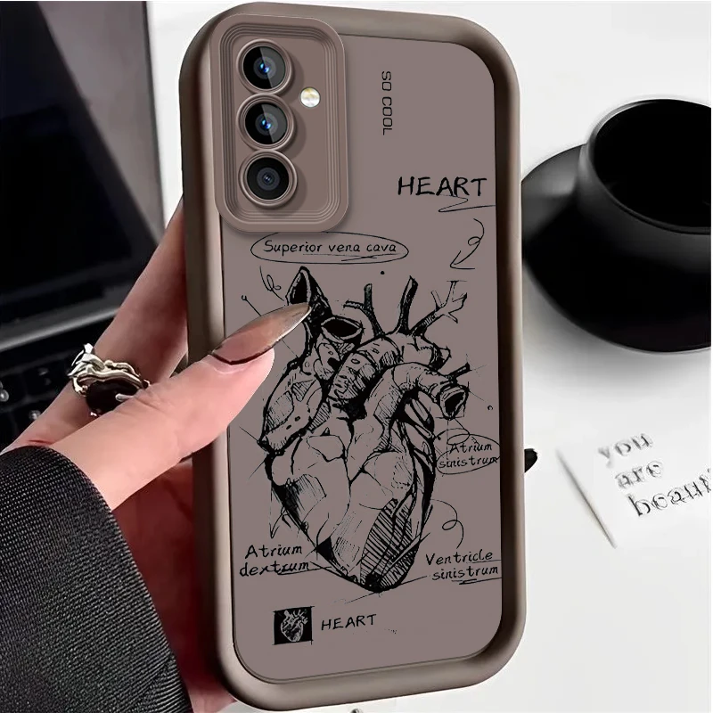 Retro Punk Angel Case for Samsung Galaxy S24 S23 Ultra S22 S21 Plus S20 FE A54 A53 A52 A52S A51 A50 A50S A34 A33 A32 4G 5G Cover