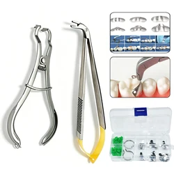 Dentist Fillings Matrix Holder Clamp Matrices Placement Tweezer Dental Sectional Matrix Contoured Metal Matrices Bands