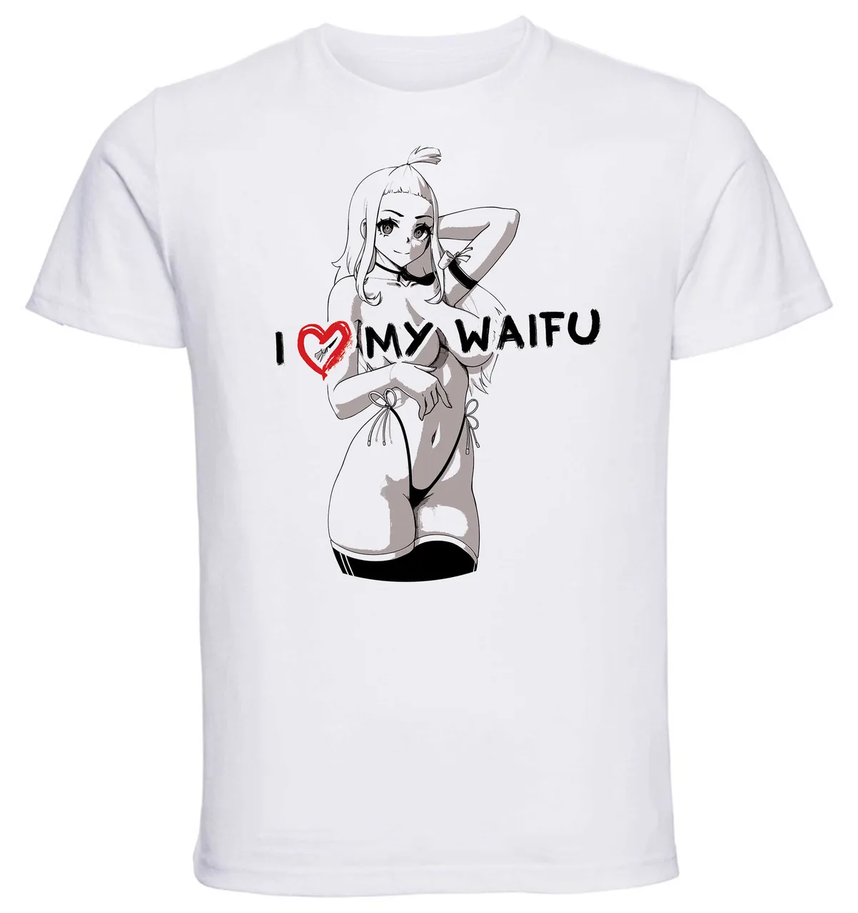 T-Shirt White Black Ink  Fairy Tail Mirajane PE0394