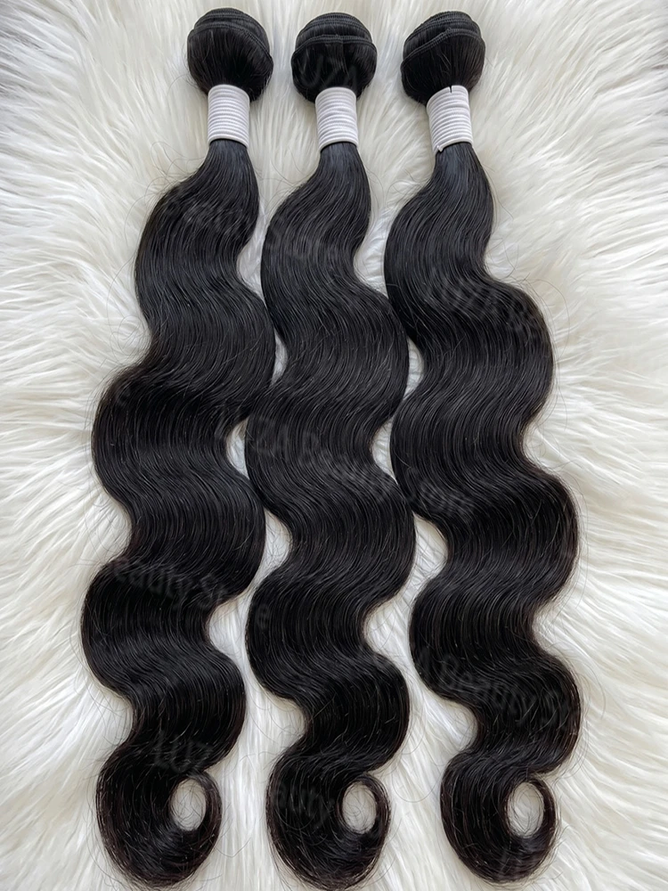 

Indian 30 Inch Raw Virgin Unprocessed Human Hair Extensions Body Water Wave 3 4 5 Bundles Double Weft Bulk Braiding Hair