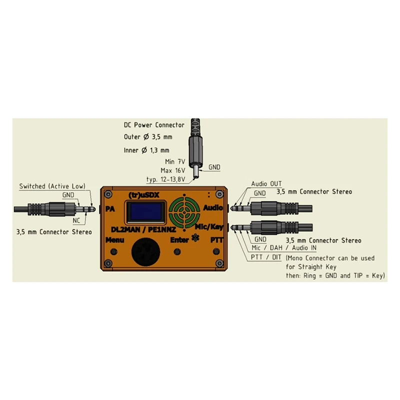 Tr-USDX Low Frequency Transceiver Dual Channel QRP SDR Support 5-Band Shortwave Kit